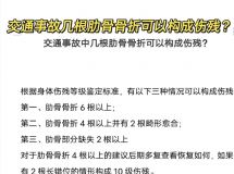 交通事故中几根肋骨骨折可以构成伤残？